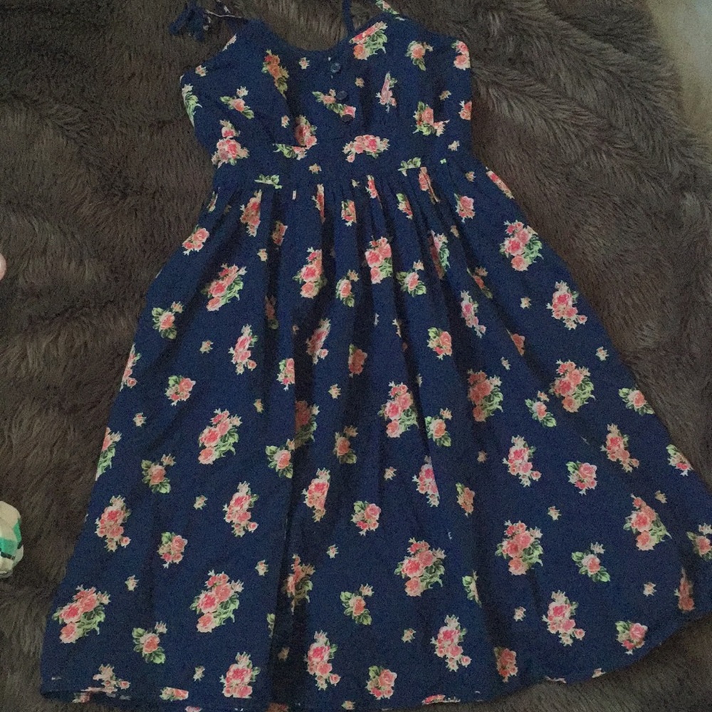 Children’s place floral navy blue dress